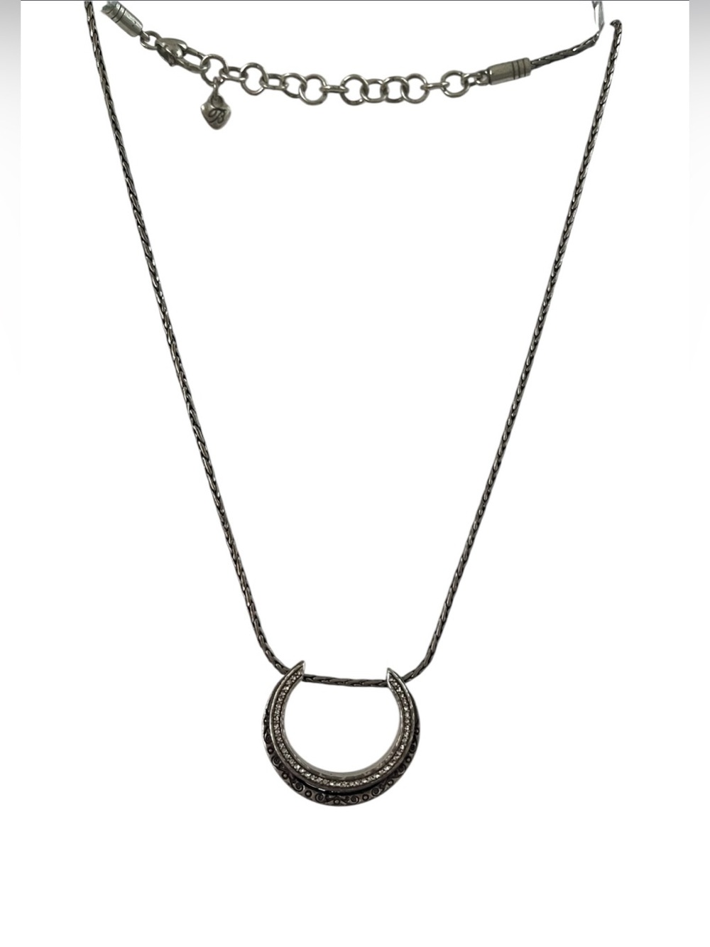 Brighton Silver Crescent Pendant Necklace - Women Jewelry